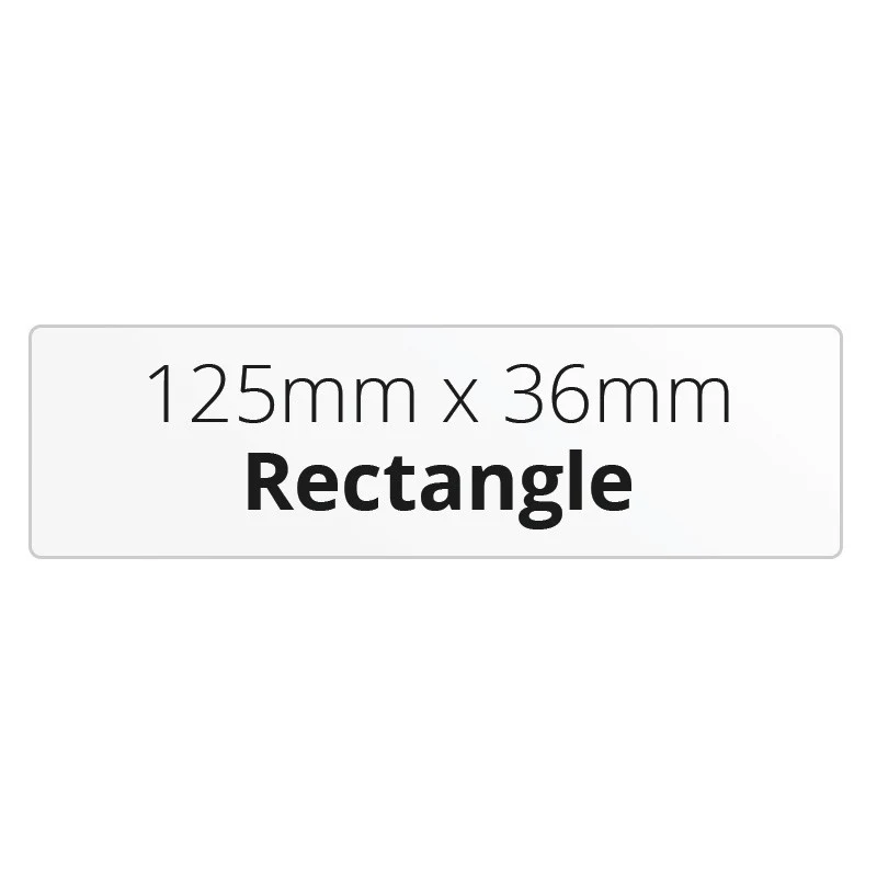 125mm x 36mm Rectangle - Premium Paper - Printed Labels & Stickers