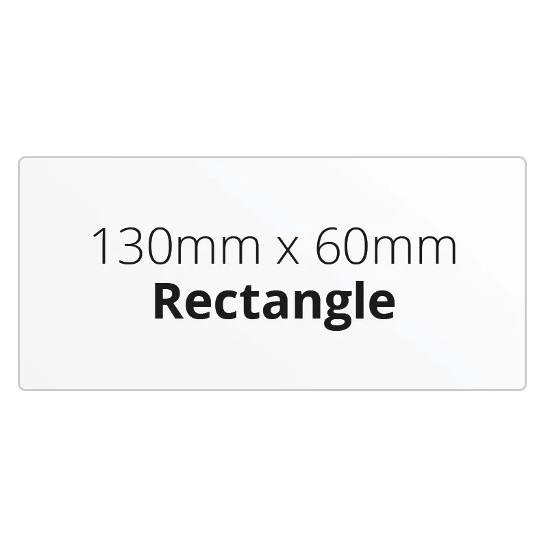 130mm x 60mm Rectangle - Premium Paper - Printed Labels & Stickers