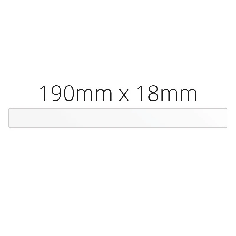 190mm x 18mm Rectangle - Premium Paper - Printed Labels & Stickers