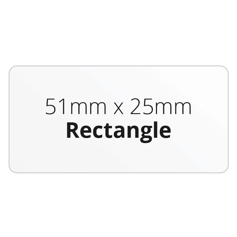 51mm x 25mm Rectangle - Premium Paper - Printed Labels & Stickers