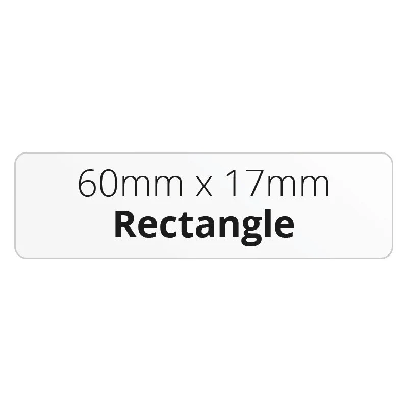60mm x 17mm Rectangle - Premium Paper - Printed Labels & Stickers