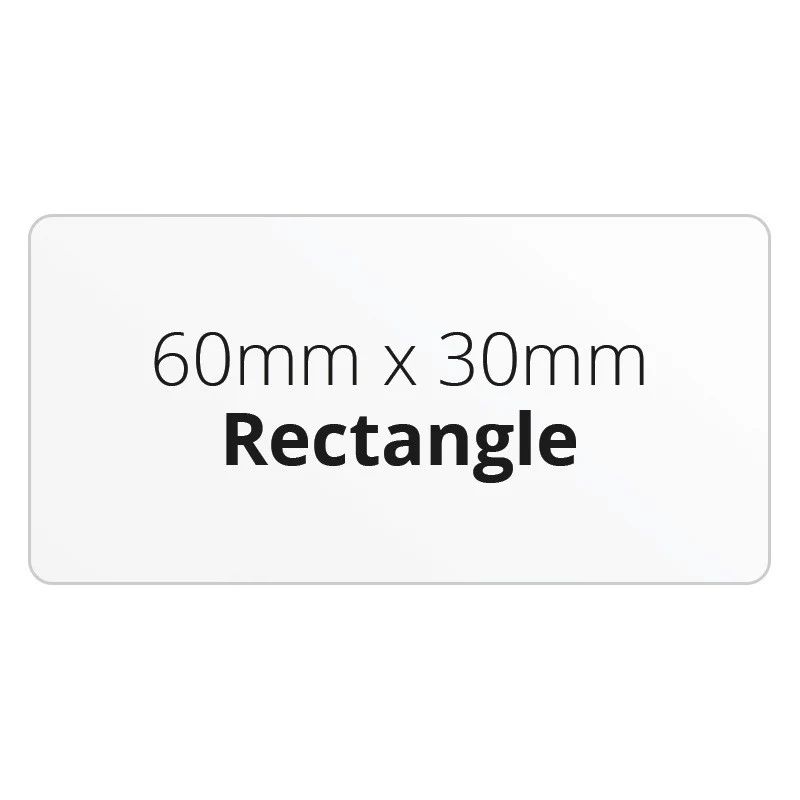 60mm x 30mm Rectangle - Premium Paper - Printed Labels & Stickers