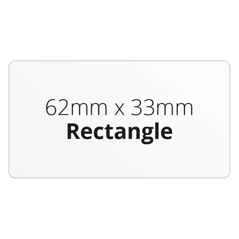 62mm x 33mm Rectangle - Premium Paper - Printed Labels & Stickers