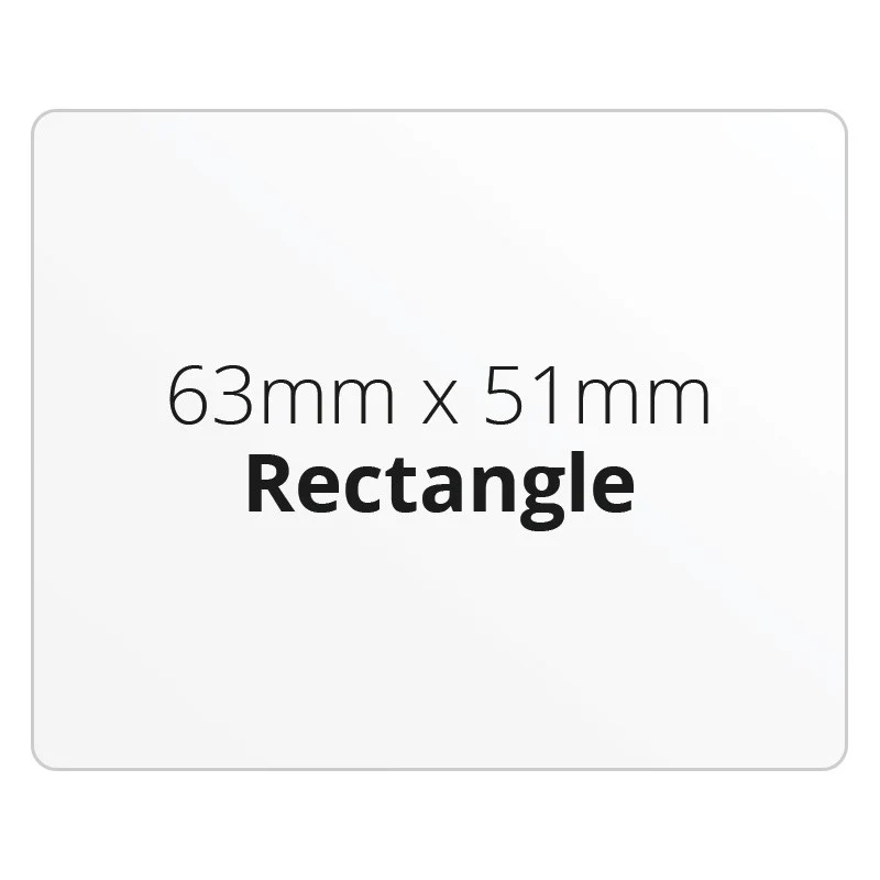 63mm x 51mm Rectangle - Premium Paper - Printed Labels & Stickers