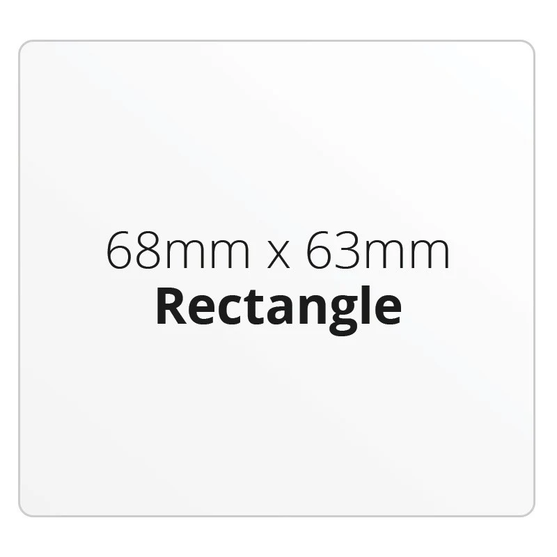 68mm x 63mm Rectangle - Premium Paper - Printed Labels & Stickers