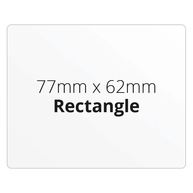 77mm x 62mm Rectangle - Premium Paper - Printed Labels & Stickers