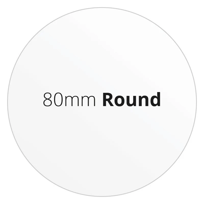 80mm Round - Premium Paper - Printed Labels & Stickers
