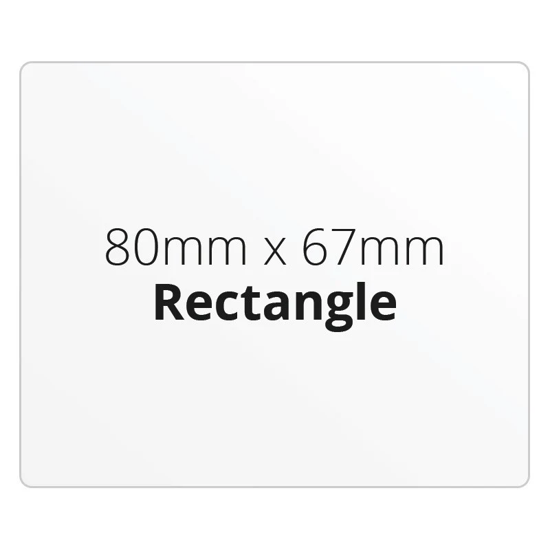 80mm x 67mm Rectangle - Premium Paper - Printed Labels & Stickers