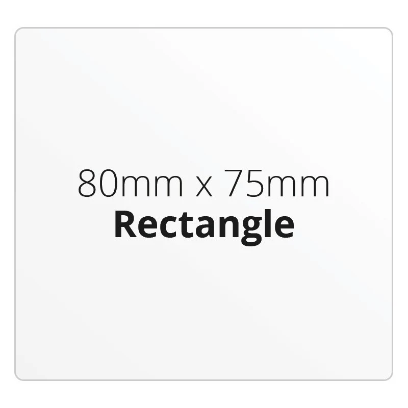80mm x 75mm Rectangle - Premium Paper - Printed Labels & Stickers