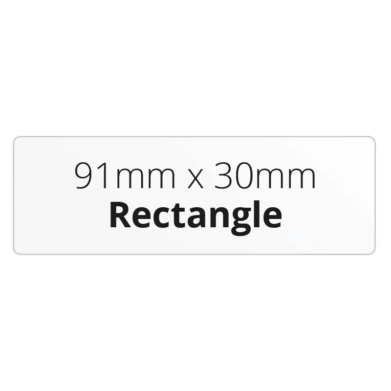 91mm x 30mm Rectangle - Premium Paper - Printed Labels & Stickers
