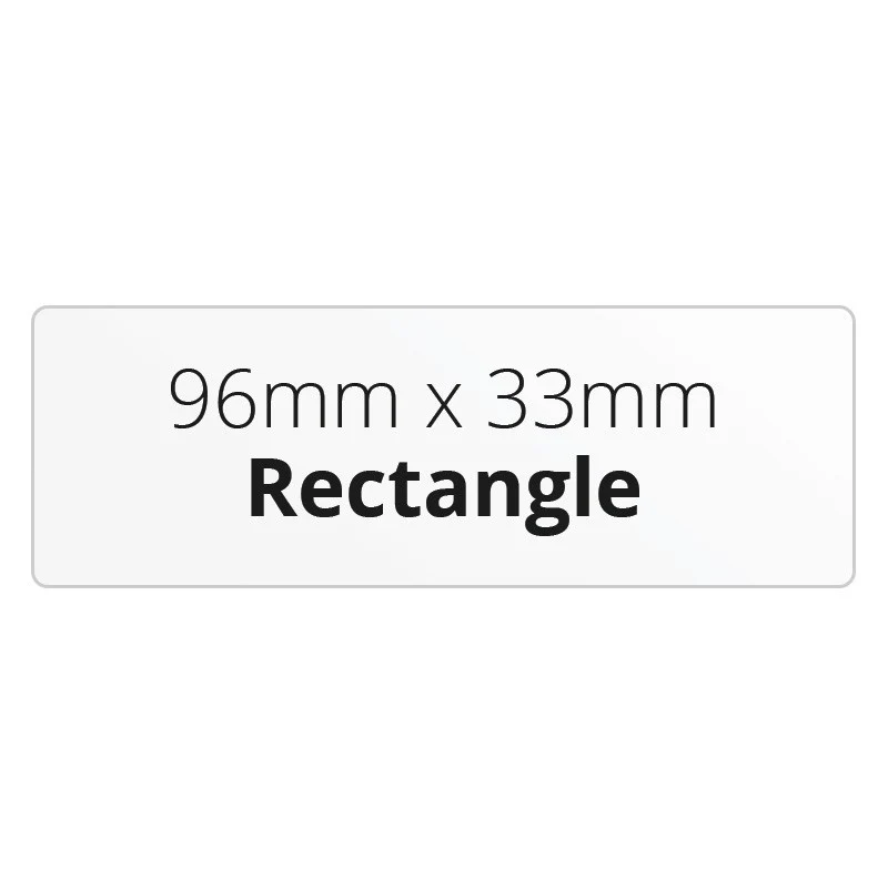 96mm x 33mm Rectangle - Premium Paper - Printed Labels & Stickers