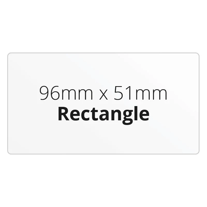 96mm x 51mm Rectangle - Premium Paper - Printed Labels & Stickers