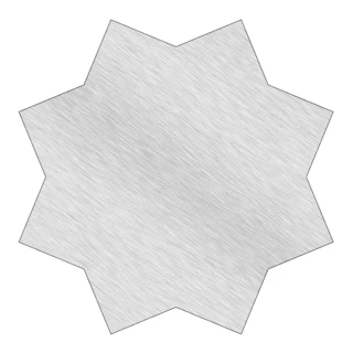 Custom Shape - Brushed Silver Vinyl - Printed Labels & Stickers