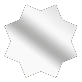 Custom Shape - Mirrored Silver Vinyl - Printed Labels & Stickers