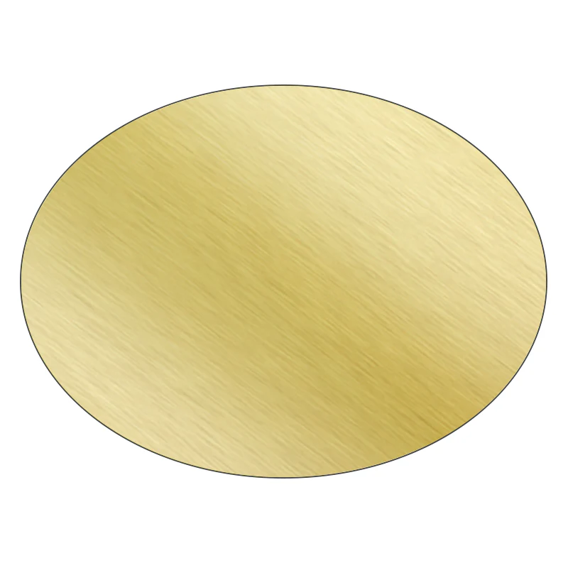 Oval - Brushed Gold Vinyl - Printed Labels & Stickers