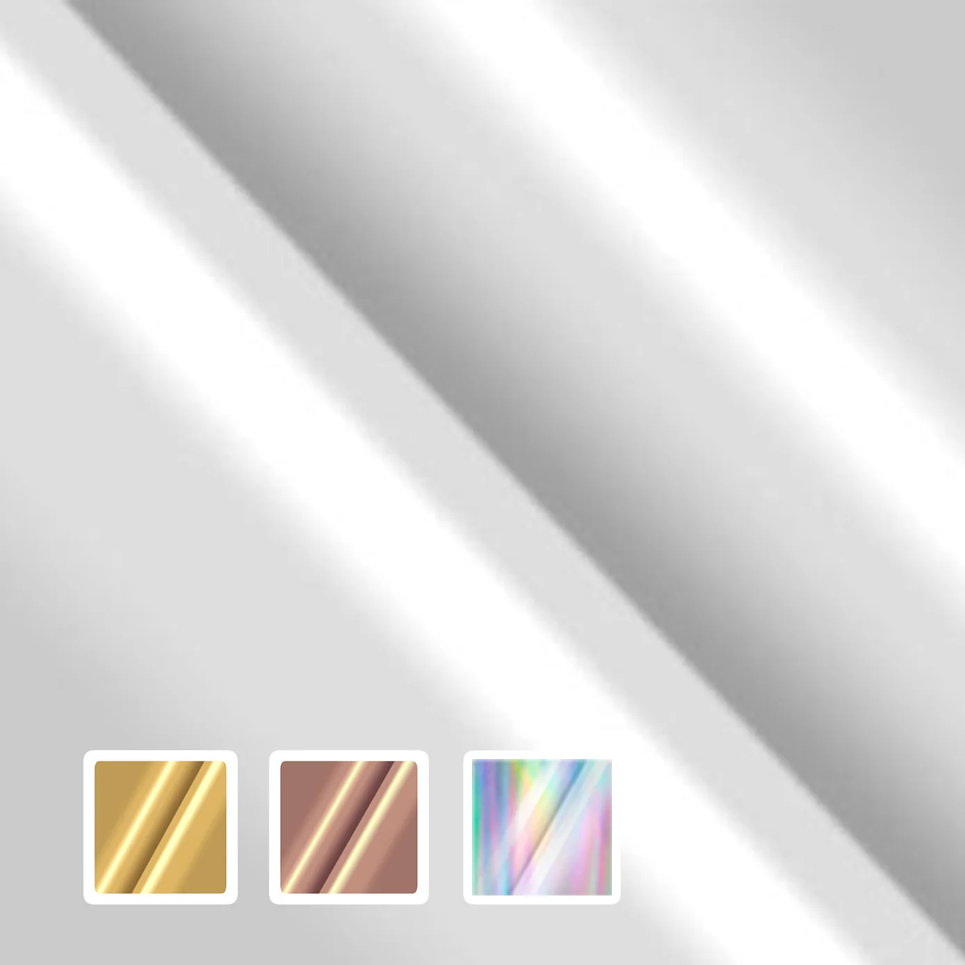 White Paper Foiled Stickers