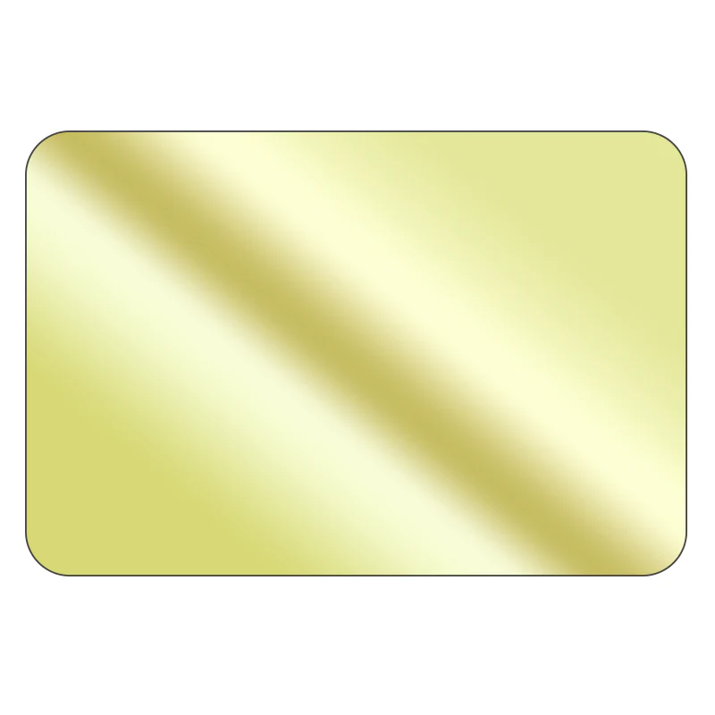 Rectangle - Mirrored Gold Vinyl - Printed Labels & Stickers