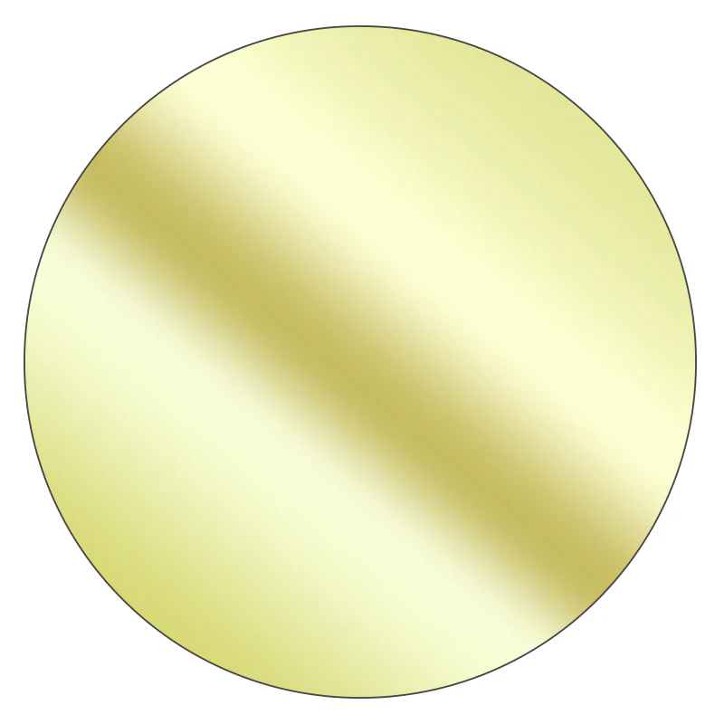 Round - Mirrored Gold Vinyl - Printed Labels & Stickers