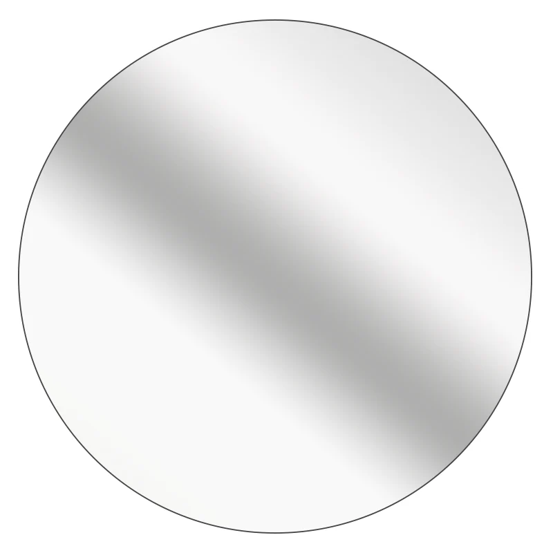 Round - Mirrored Silver Vinyl - Printed Labels & Stickers