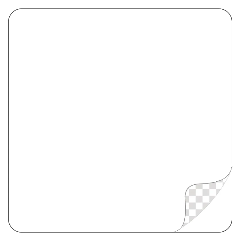 Square - Durable White Laminated Vinyl - Printed Labels & Stickers
