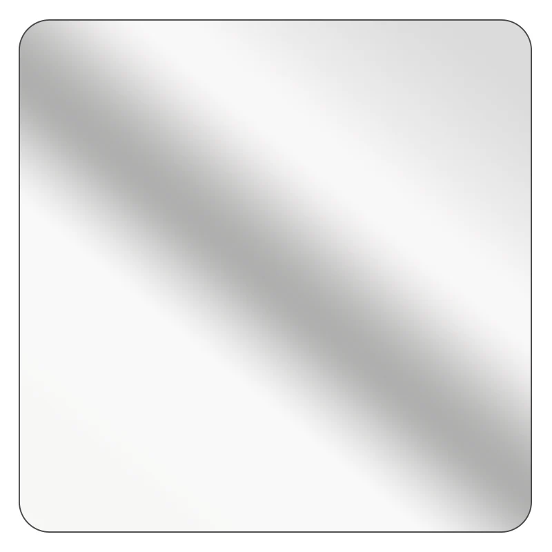 Square - Mirrored Silver Vinyl - Printed Labels & Stickers
