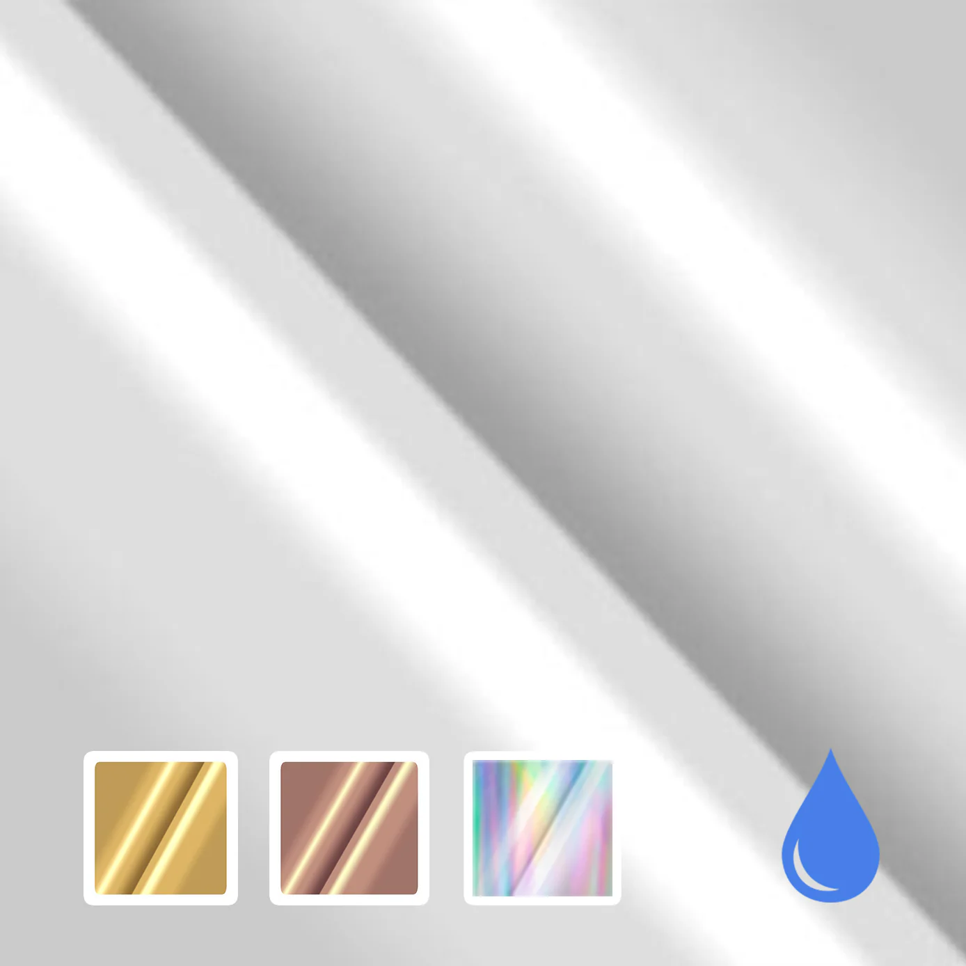 White Waterproof Foiled Stickers